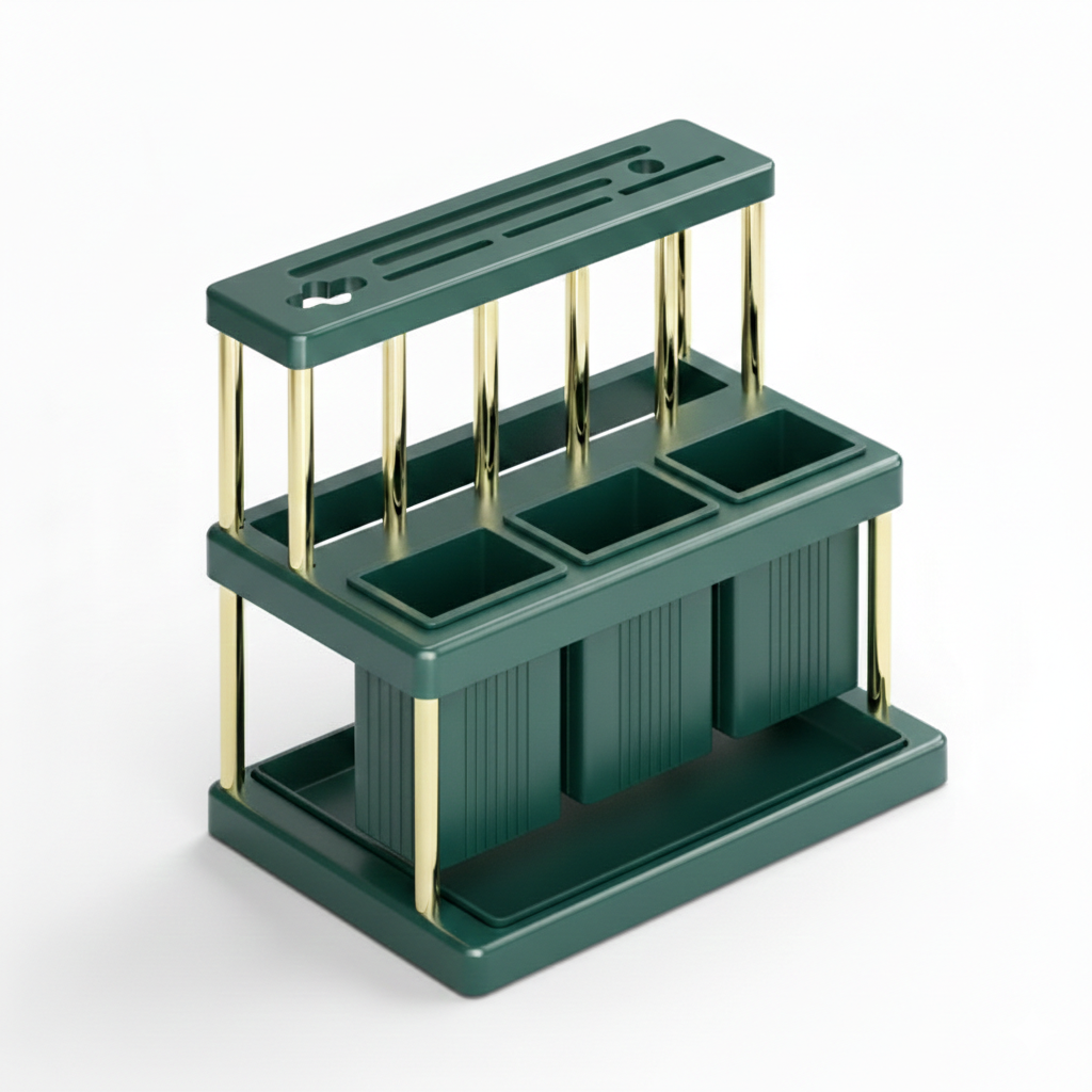 LuxeStack™ Dual-Tier Culinary & Knife Station