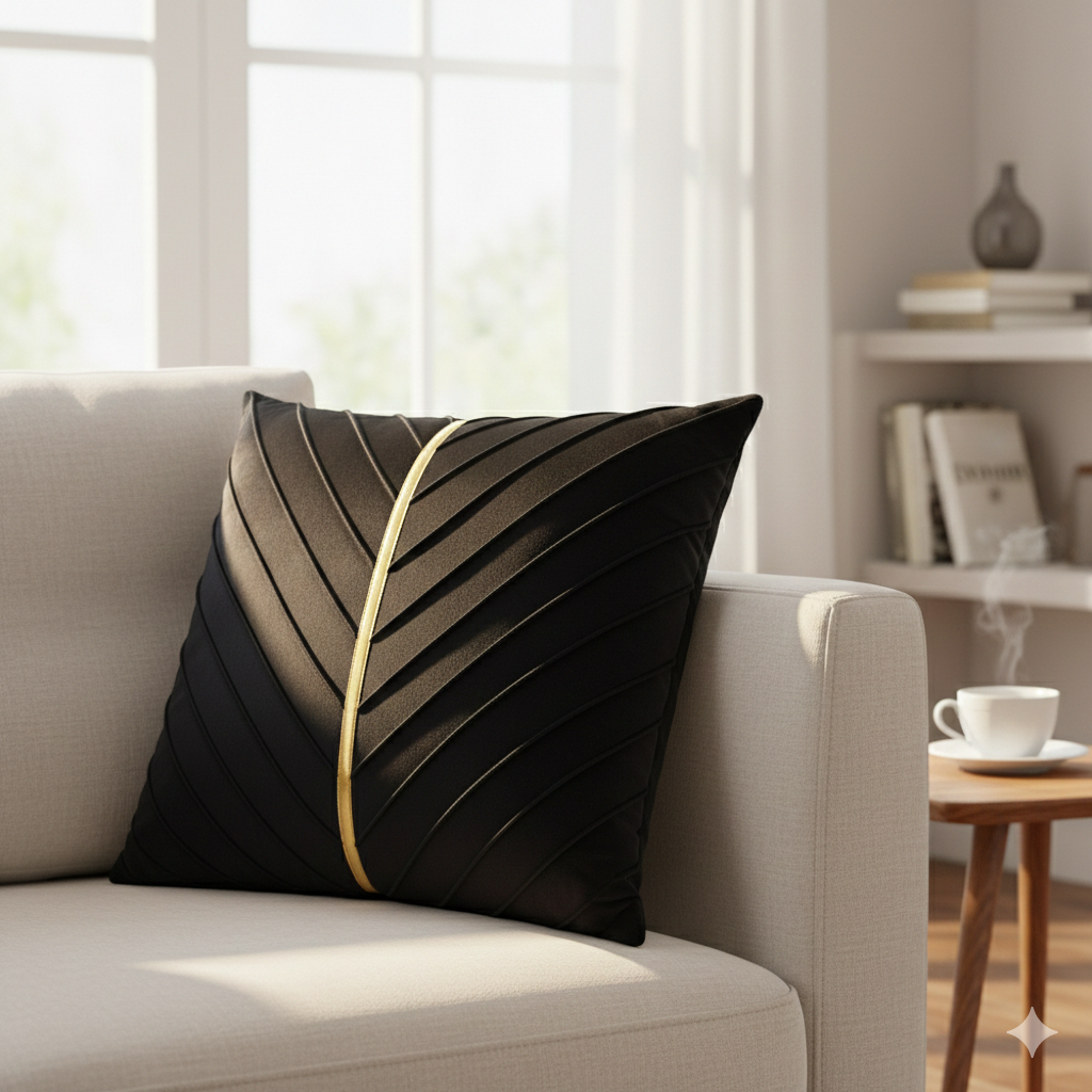 Velvet Horizon: Premium Embossed Pillow Case