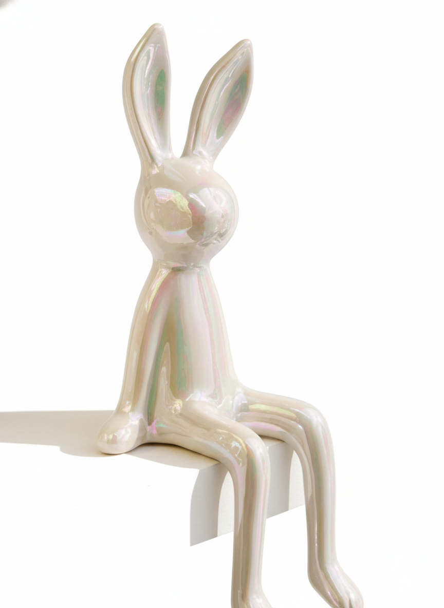 The Gilded Muse: Shelf-Sitting Rabbit