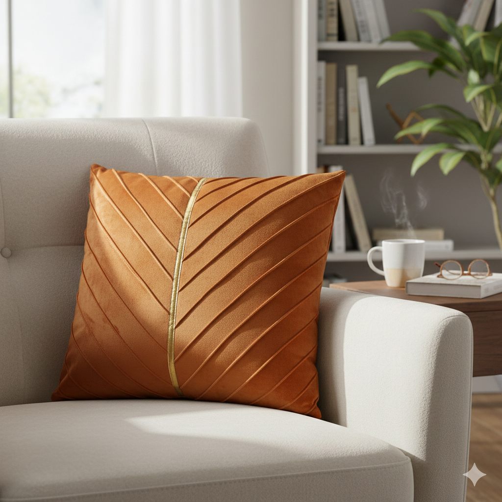 Velvet Horizon: Premium Embossed Pillow Case