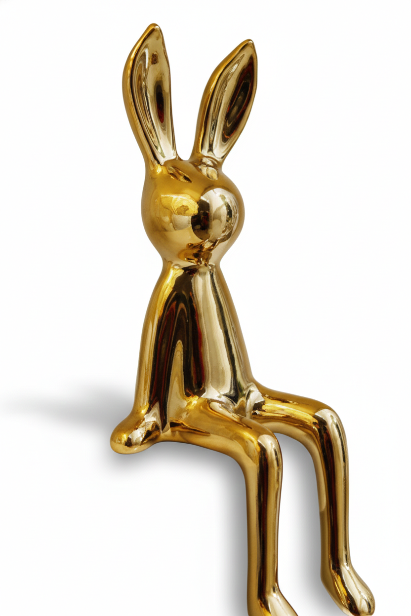 The Gilded Muse: Shelf-Sitting Rabbit