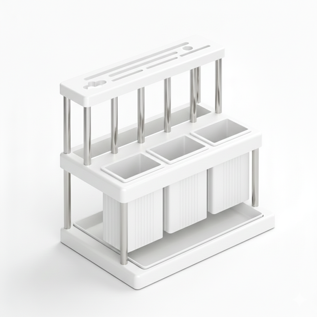 LuxeStack™ Dual-Tier Culinary & Knife Station