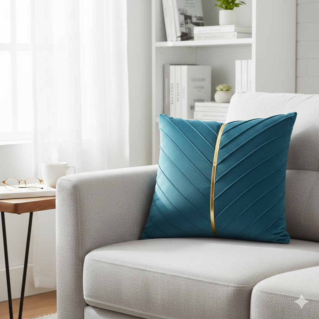 Velvet Horizon: Premium Embossed Pillow Case