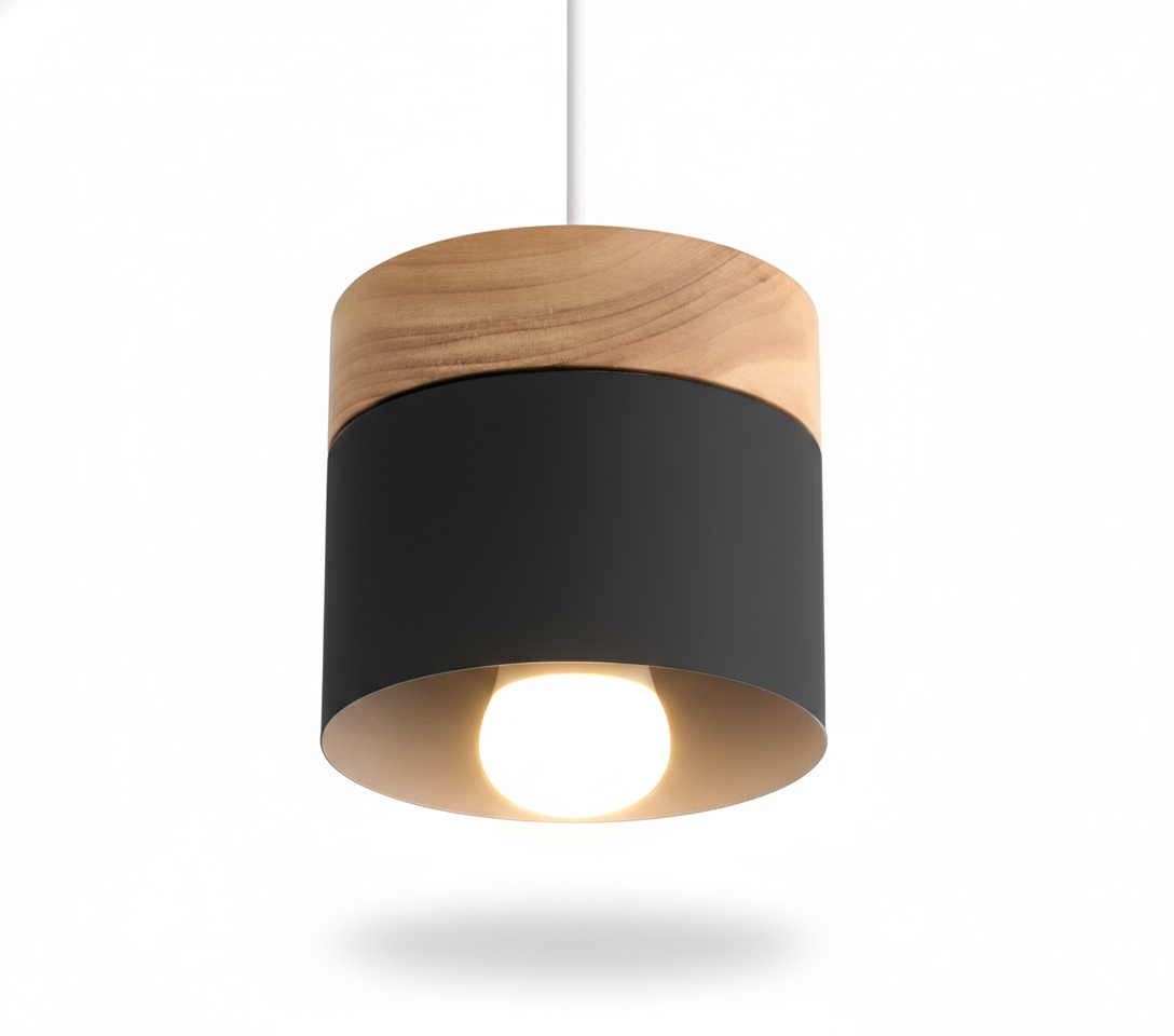 Aura Wood & Iron Pendant