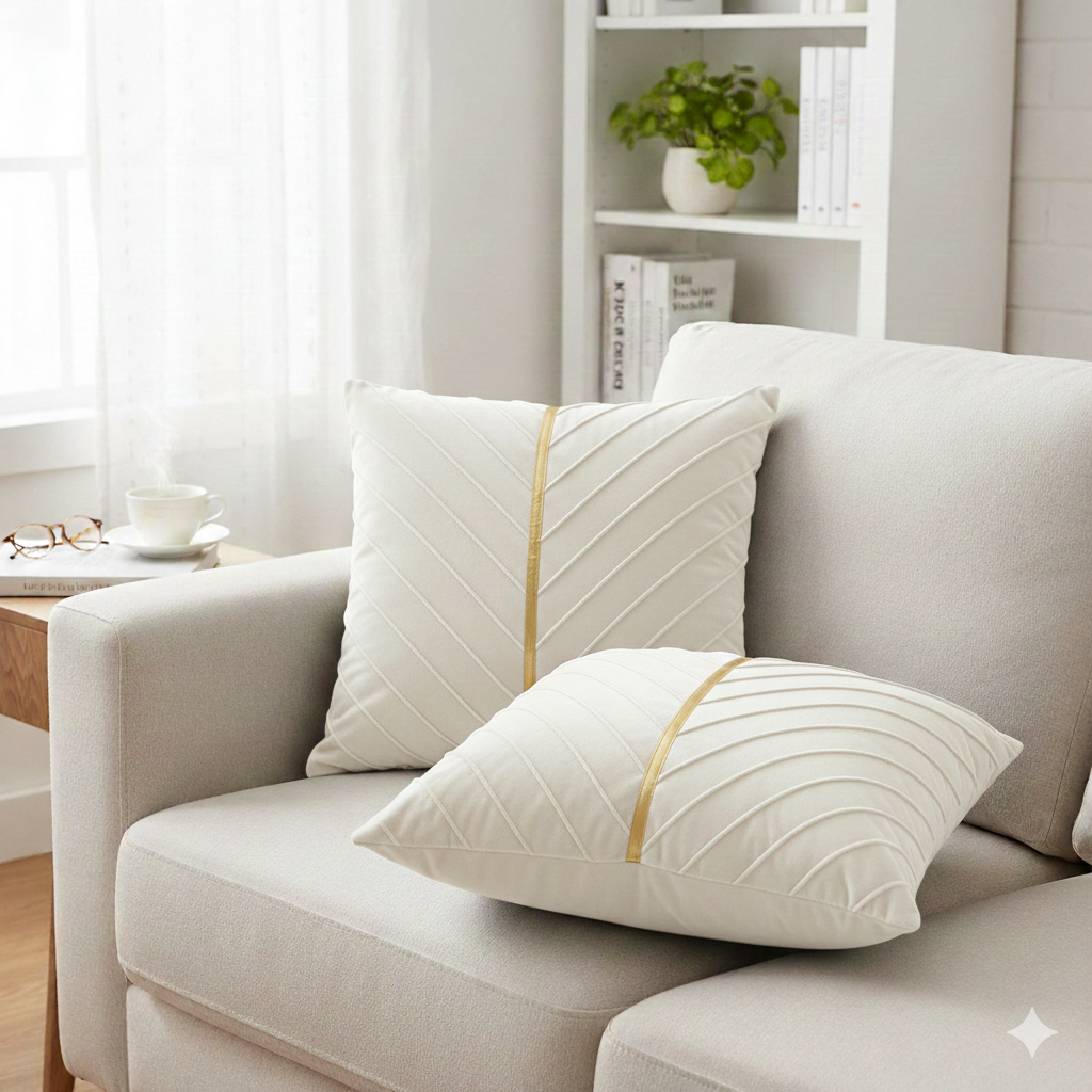 Velvet Horizon: Premium Embossed Pillow Case