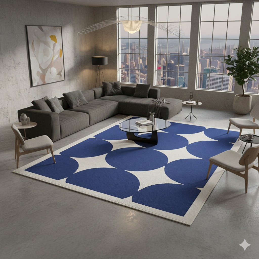 Celestial Orbit Geometric Rug
